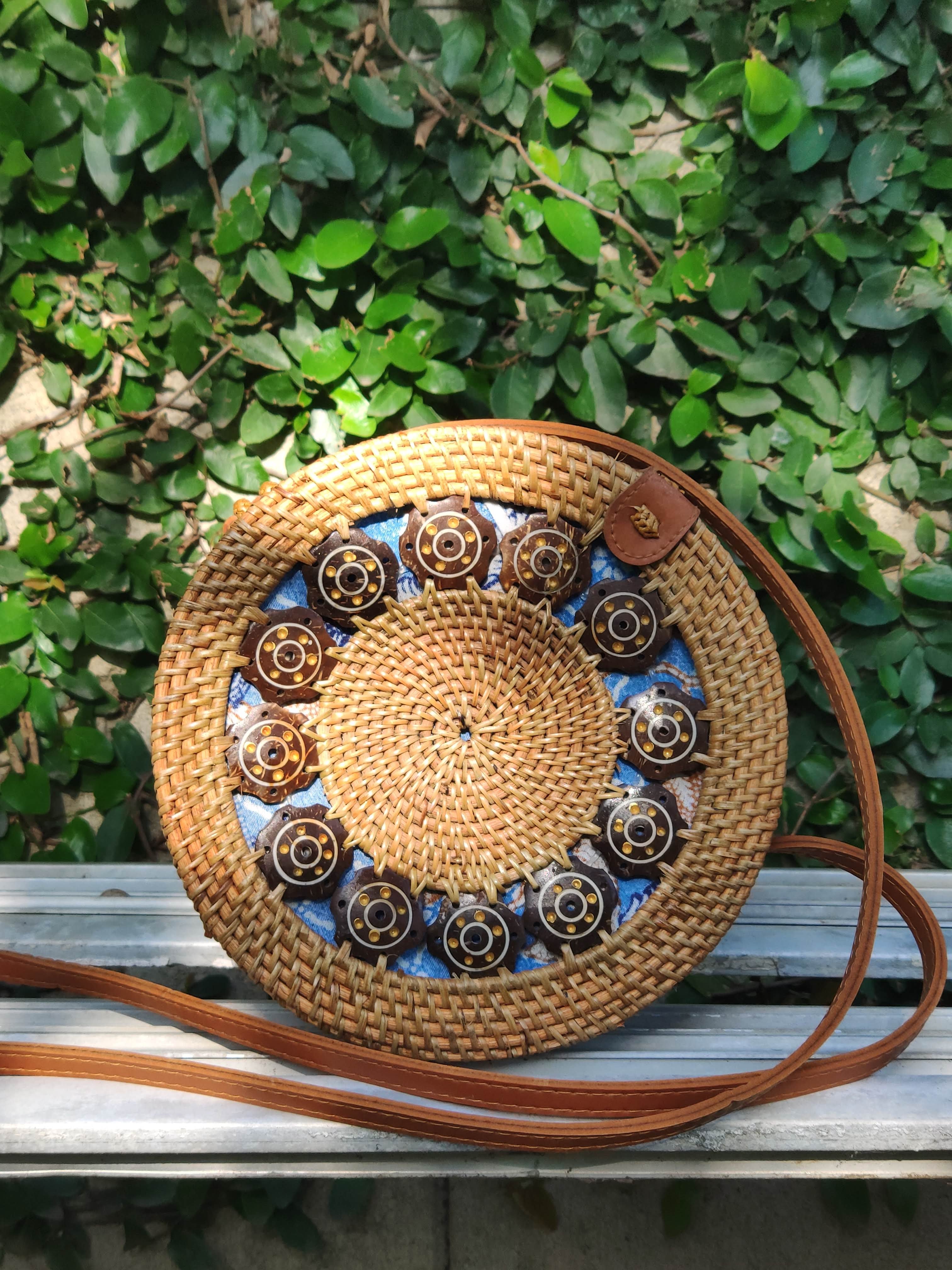 Circle Rattan Bag